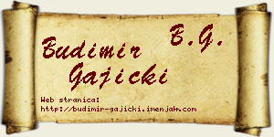 Budimir Gajicki vizit kartica
